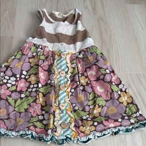 Matilda Jane Brown and Pink Floral Kids Dress